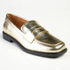 Madison Bliss 3 Loafer With Saddle - Champagne Gold-Madison Heart of New York-Buy shoes online