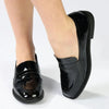 Madison Bliss 4 Loafer With Saddle - Black Patent