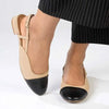 Madison Bluma 3 Low Toe Cap Slingback Pump - Black / Nude