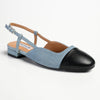 Madison Bluma Low Block Heel Slingback Sandal - Black / Blue-Madison Heart of New York-Buy shoes online