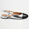 Madison Bluma Low Block Heel Slingback Sandal - Black / Silver-Madison Heart of New York-Buy shoes online