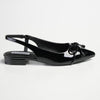 Madison Bobbi Low Block Heel Slingback Sandal - Black-Madison Heart of New York-Buy shoes online