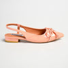 Madison Bobbi Low Block Heel Slingback Sandal - Peach-Madison Heart of New York-Buy shoes online