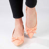 Madison Bobbi Low Block Heel Slingback Sandal - Peach-Madison Heart of New York-Buy shoes online