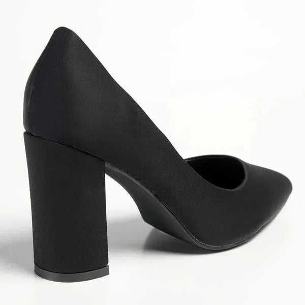 Madison Bora Block Heel Court - Black