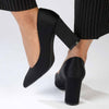 Madison Bora Low Block Heel Court - Black-Madison Heart of New York-Buy shoes online