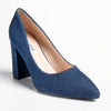 Madison Bora Low Block Heel Court - Dark Blue Denim-Madison Heart of New York-Buy shoes online