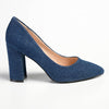 Madison Bora Low Block Heel Court - Dark Blue Denim-Madison Heart of New York-Buy shoes online