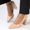 Madison Bora Low Block Heel Court - Nude-Madison Heart of New York-Buy shoes online