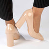 Madison Bora Low Block Heel Court - Nude-Madison Heart of New York-Buy shoes online