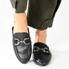 Madison Braidy Flat Mule With Trim - Black