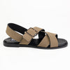 Madison Broad Strap Cross-over Sandals - Olive