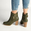 Madison Buzby Block Heel Ankle Boot - Khakhi-Madison Heart of New York-Buy shoes online