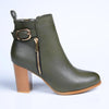 Madison Buzby Block Heel Ankle Boot - Khakhi-Madison Heart of New York-Buy shoes online