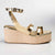 Madison Cara Strappy Wedge Sandal - White Gold-Madison Heart of New York-Buy shoes online
