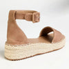 Madison Carina 3 Closed Back Espadrille Sandals -Taupe