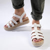 Madison Casablanca Strappy Espadrille Wedge Sandal - White-Madison Heart of New York-Buy shoes online