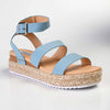 Madison Cassie Double Strap Espadrille Sandals - Denim Blue-Madison Heart of New York-Buy shoes online