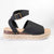 Madison Catherine Ankle Tie Espadrille Wedge Sandals - Black-Madison Heart of New York-Buy shoes online