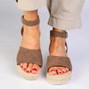 Madison Catherine Sleek Espadrille Sandals - Chocolate