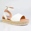 Madison Catherine Sleek Espadrille Sandals - White