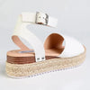 Madison Catherine Sleek Espadrille Sandals - White