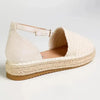 Madison Charlie Closed Espadrille Flats - Nude