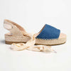 Madison Charlotte Ankle Wrap Espadrille Sandal - Denim Blue-Madison Heart of New York-Buy shoes online