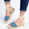 Madison Charlotte Ankle Wrap Espadrille Sandal - Denim Blue-Madison Heart of New York-Buy shoes online