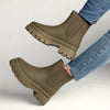 Madison Chunky Gusset Fashion Boot - Khaki-Madison Heart of New York-Buy shoes online