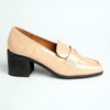 Madison Cindy Block heel Loafer - Nude-Madison Heart of New York-Buy shoes online