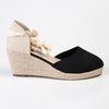 Madison Cleo Closed Toe Espadrille Wedge - Black-Madison Heart of New York-Buy shoes online