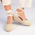 Madison Cleo Closed Toe Espadrille Wedge - Natural-Madison Heart of New York-Buy shoes online