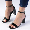 Madison Closed Back Ladies Sandal Heel - Black