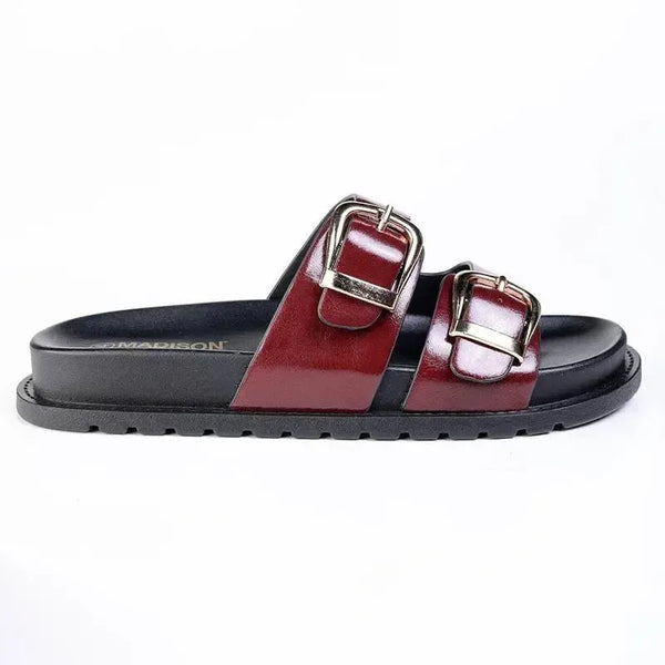 Madison Comfort Fashion Sandal - Burgundy
