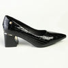 Madison Croc Print Court - Black