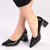 Madison Croc Print Court - Black