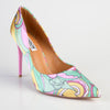 Madison Daisy Printed Stiletto - Light Pink Multi-Madison Heart of New York-Buy shoes online