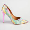 Madison Daisy Printed Stiletto - Light Pink Multi-Madison Heart of New York-Buy shoes online