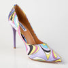 Madison Daisy Printed Stiletto - Lilac Multi-Madison Heart of New York-Buy shoes online