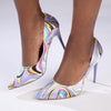 Madison Daisy Printed Stiletto - Lilac Multi-Madison Heart of New York-Buy shoes online