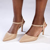 Madison Dina 2 Slingback With Ankle Tie - Nude-Madison Heart of New York-Buy shoes online