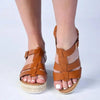 Madison Double Strap T-Bar Espadrille Sandal - Tan