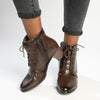 Madison Dress Lace Bootie - Brown-Madison Heart of New York-Buy shoes online