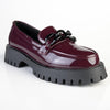 Madison Eli Chunky Sole Slip On Brogue - Ox Blood-Madison Heart of New York-Buy shoes online