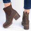 Madison Ella Chunky Ankle Boot - Chocolate-Madison Heart of New York-Buy shoes online