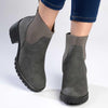 Madison Ella Chunky Ankle Boot - Grey-Madison Heart of New York-Buy shoes online