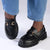 Madison Eloise Chunky Sole Slip Brogue - Black-Madison Heart of New York-Buy shoes online