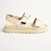 Madison Eloise Velcro Strap Footbed Sandals - Nude-Madison Heart of New York-Buy shoes online