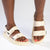 Madison Eloise Velcro Strap Footbed Sandals - Nude-Madison Heart of New York-Buy shoes online